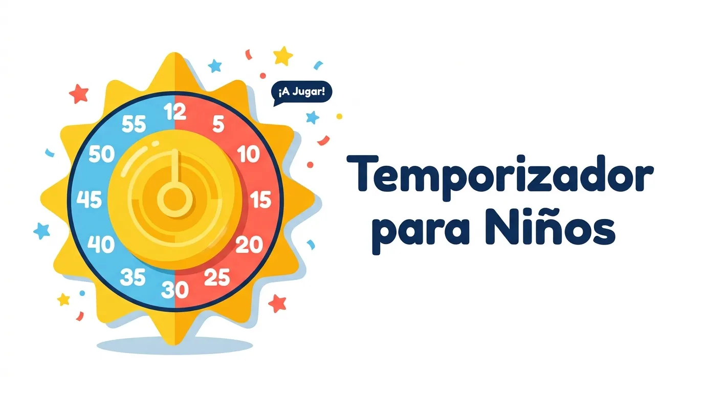 Interfaz del temporizador para niños con semáforo visual verde-amarillo-rojo y presets de actividad